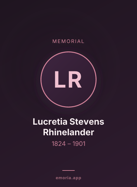 Memorial portrait of Lucretia Stevens Rhinelander