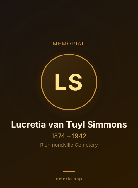 Memorial portrait of Lucretia van Tuyl Simmons