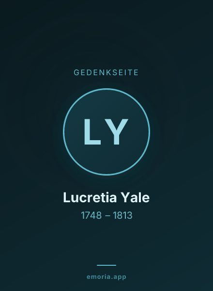 Gedenkportrait von Lucretia Yale