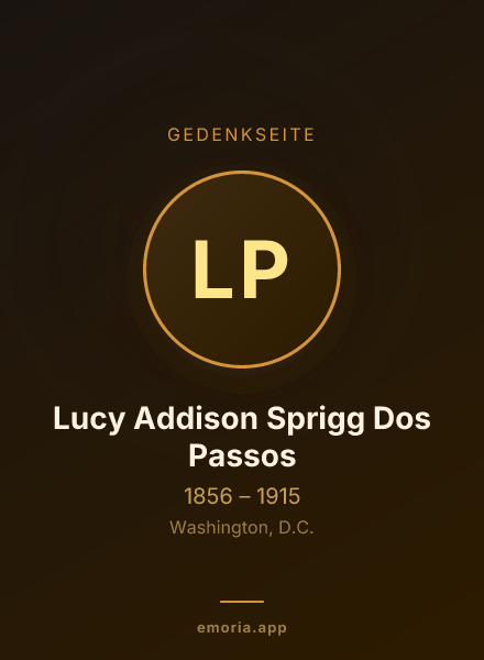 Gedenkportrait von Lucy Addison Sprigg Dos Passos