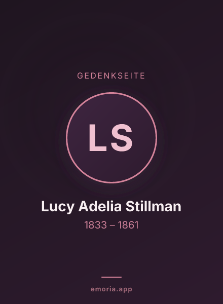 Gedenkportrait von Lucy Adelia Stillman