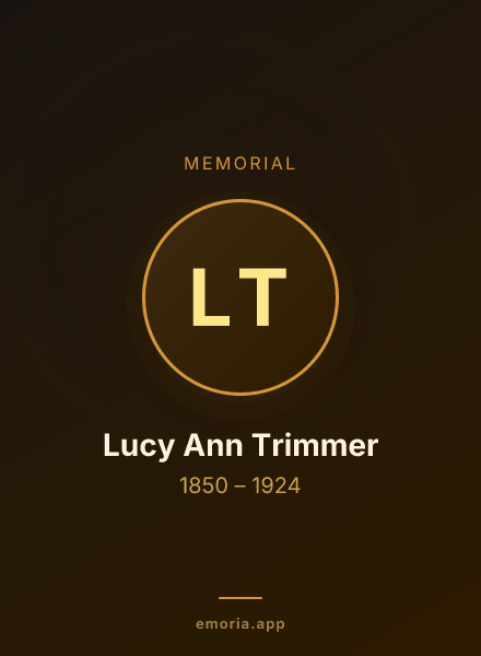Memorial portrait of Lucy Ann Trimmer