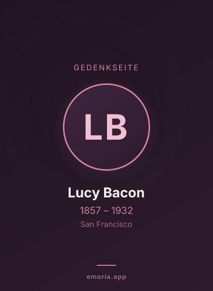 Gedenkportrait von Lucy Bacon