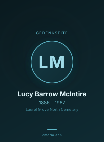 Gedenkportrait von Lucy Barrow McIntire