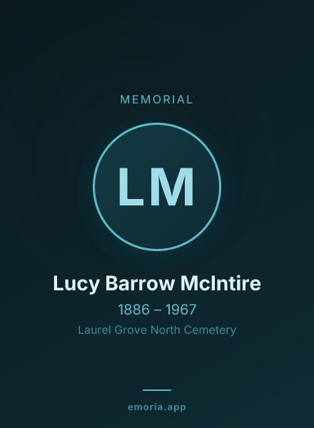 Memorial portrait of Lucy Barrow McIntire