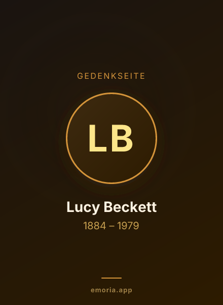 Gedenkportrait von Lucy Beckett