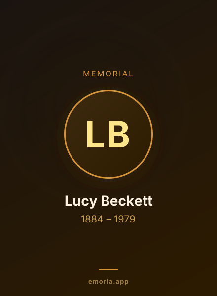 Memorial portrait of Lucy Beckett