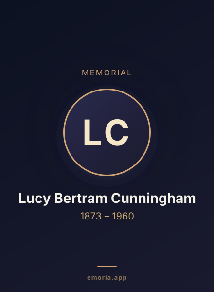 Memorial portrait of Lucy Bertram Cunningham