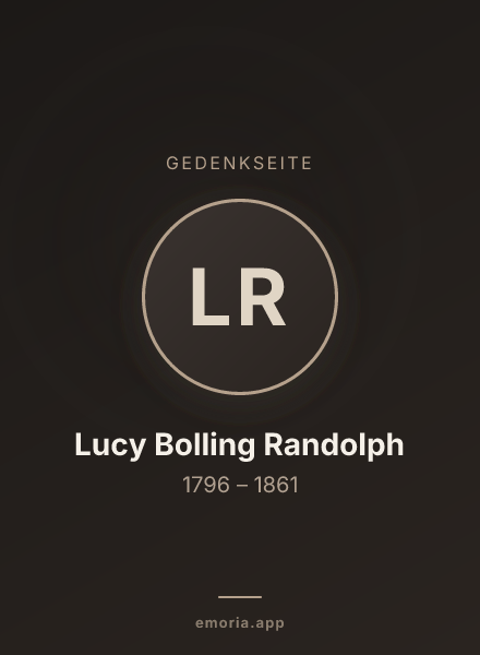 Gedenkportrait von Lucy Bolling Randolph