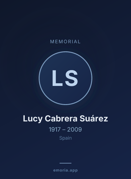 Memorial portrait of Lucy Cabrera Suárez