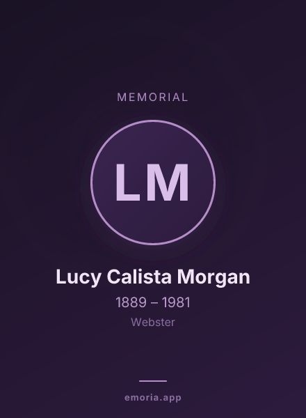 Memorial portrait of Lucy Calista Morgan