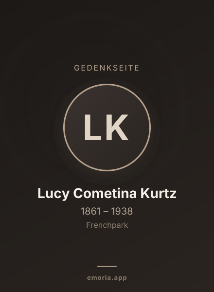 Gedenkportrait von Lucy Cometina Kurtz
