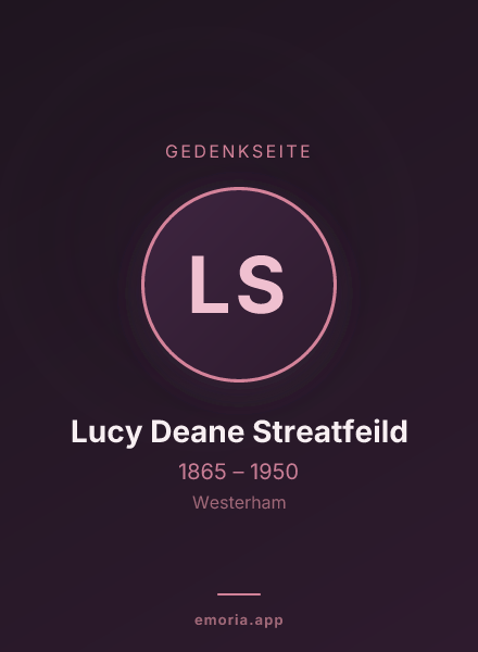 Gedenkportrait von Lucy Deane Streatfeild