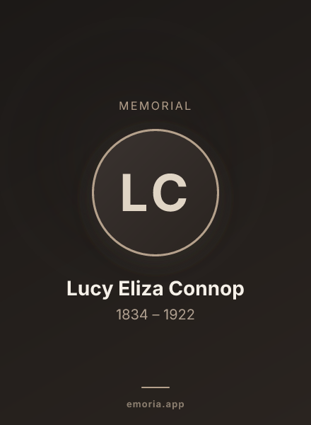 Memorial portrait of Lucy Eliza Connop