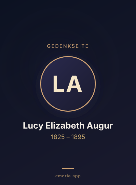 Gedenkportrait von Lucy Elizabeth Augur