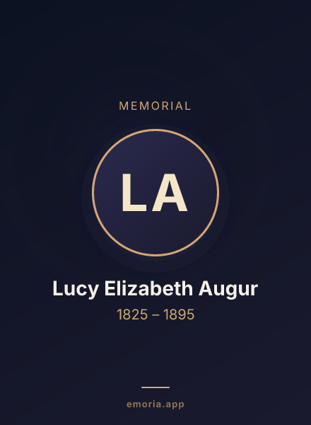Memorial portrait of Lucy Elizabeth Augur