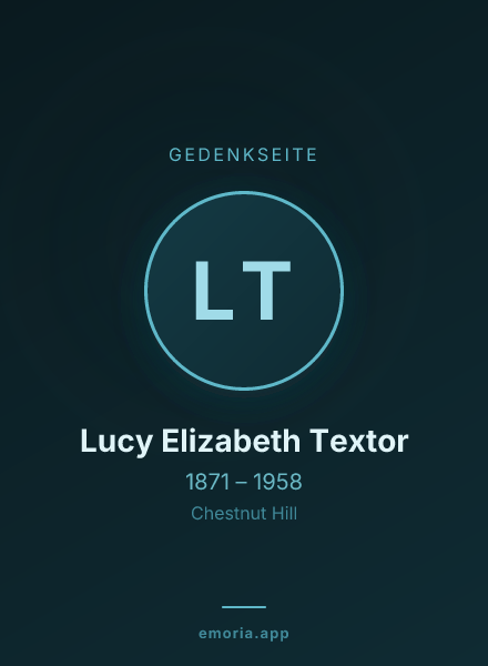 Gedenkportrait von Lucy Elizabeth Textor