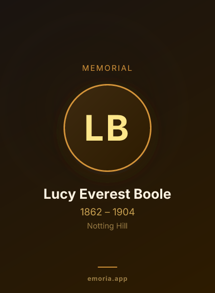 Memorial portrait of Lucy Everest Boole