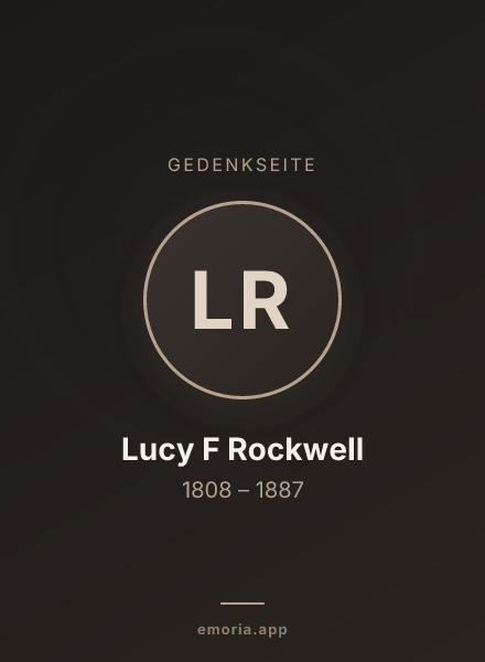 Gedenkportrait von Lucy F Rockwell