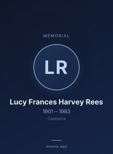 Memorial portrait of Lucy Frances Harvey Rees