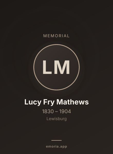 Memorial portrait of Lucy Fry Mathews