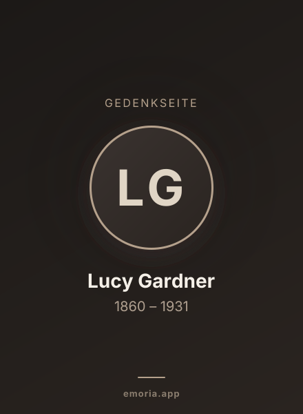 Gedenkportrait von Lucy Gardner