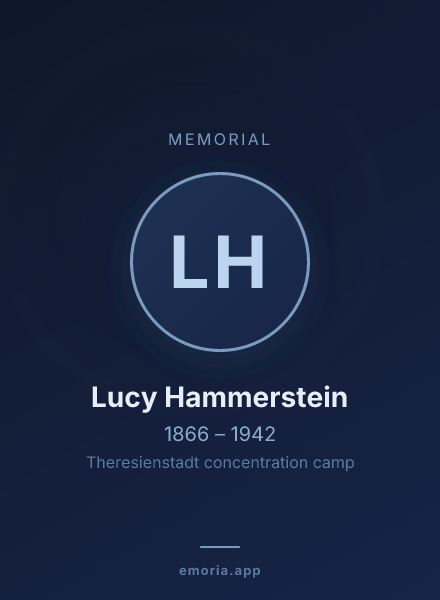 Memorial portrait of Lucy Hammerstein