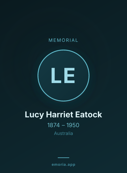 Memorial portrait of Lucy Harriet Eatock