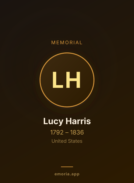 Memorial portrait of Lucy Harris