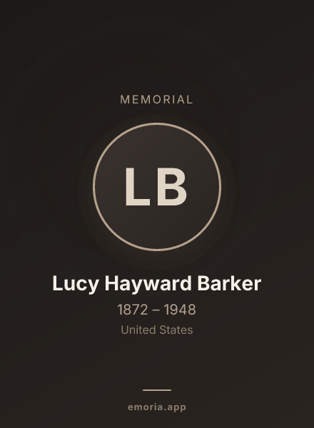 Memorial portrait of Lucy Hayward Barker