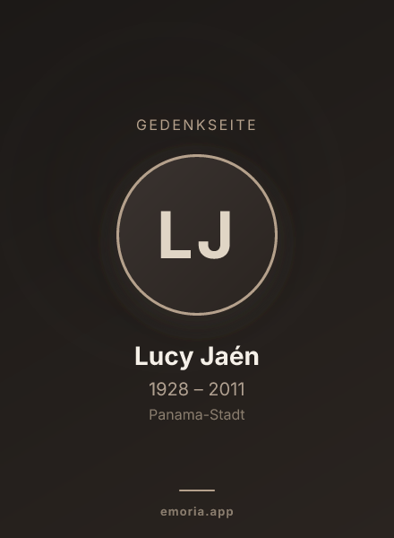 Gedenkportrait von Lucy Jaén