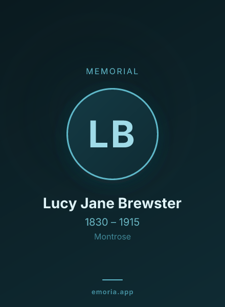 Memorial portrait of Lucy Jane Brewster