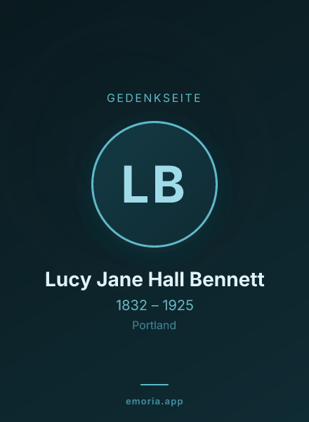 Gedenkportrait von Lucy Jane Hall Bennett