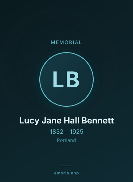 Memorial portrait of Lucy Jane Hall Bennett