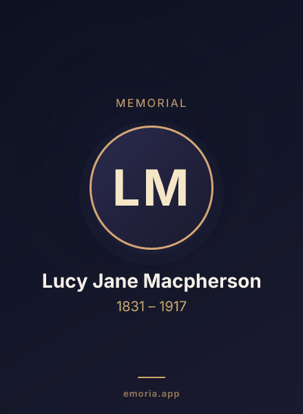 Memorial portrait of Lucy Jane Macpherson