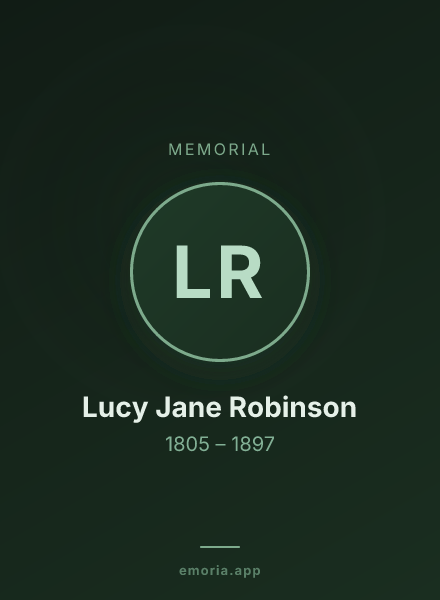 Memorial portrait of Lucy Jane Robinson