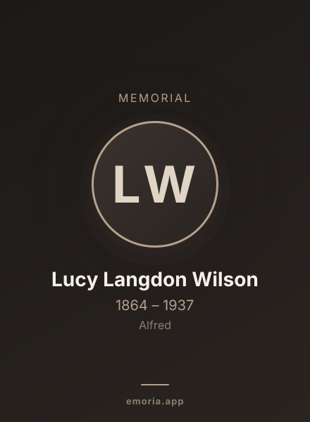 Memorial portrait of Lucy Langdon Wilson