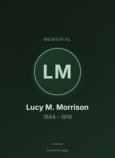 Memorial portrait of Lucy M. Morrison