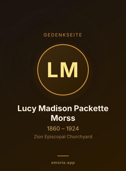 Gedenkportrait von Lucy Madison Packette Morss