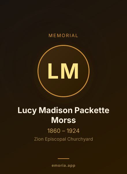 Memorial portrait of Lucy Madison Packette Morss