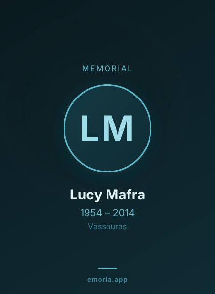 Memorial portrait of Lucy Mafra