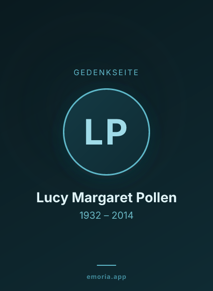 Gedenkportrait von Lucy Margaret Pollen