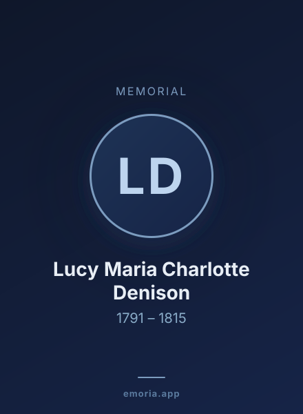 Memorial portrait of Lucy Maria Charlotte Denison