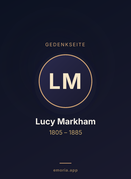 Gedenkportrait von Lucy Markham