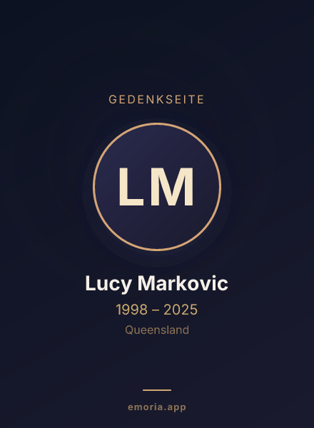 Gedenkportrait von Lucy Markovic