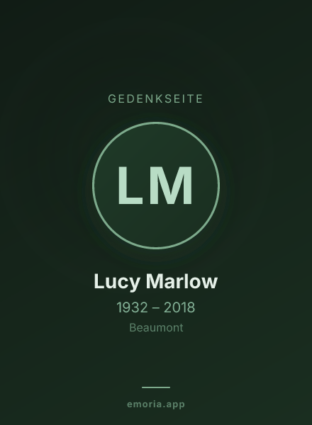 Gedenkportrait von Lucy Marlow