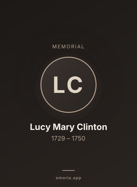 Memorial portrait of Lucy Mary Clinton