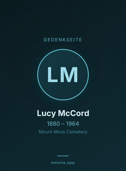Gedenkportrait von Lucy McCord
