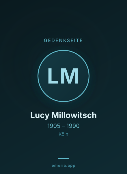 Gedenkportrait von Lucy Millowitsch