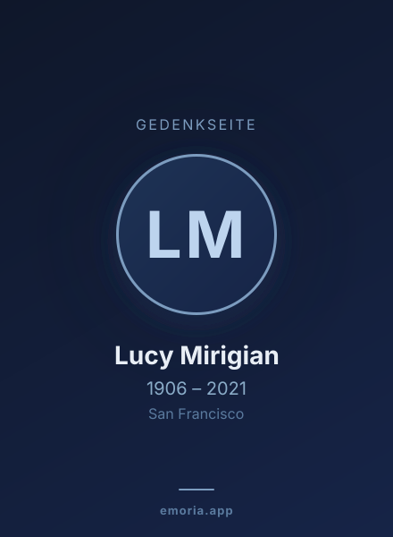 Gedenkportrait von Lucy Mirigian